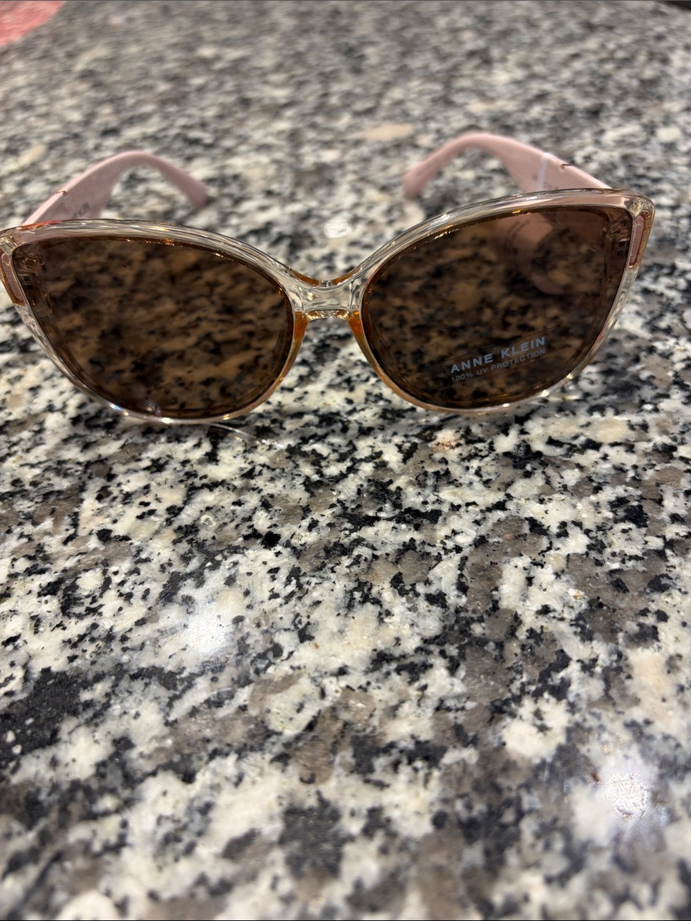 Anne Klein Pink Tortoise Cat-Eye Sunglasses